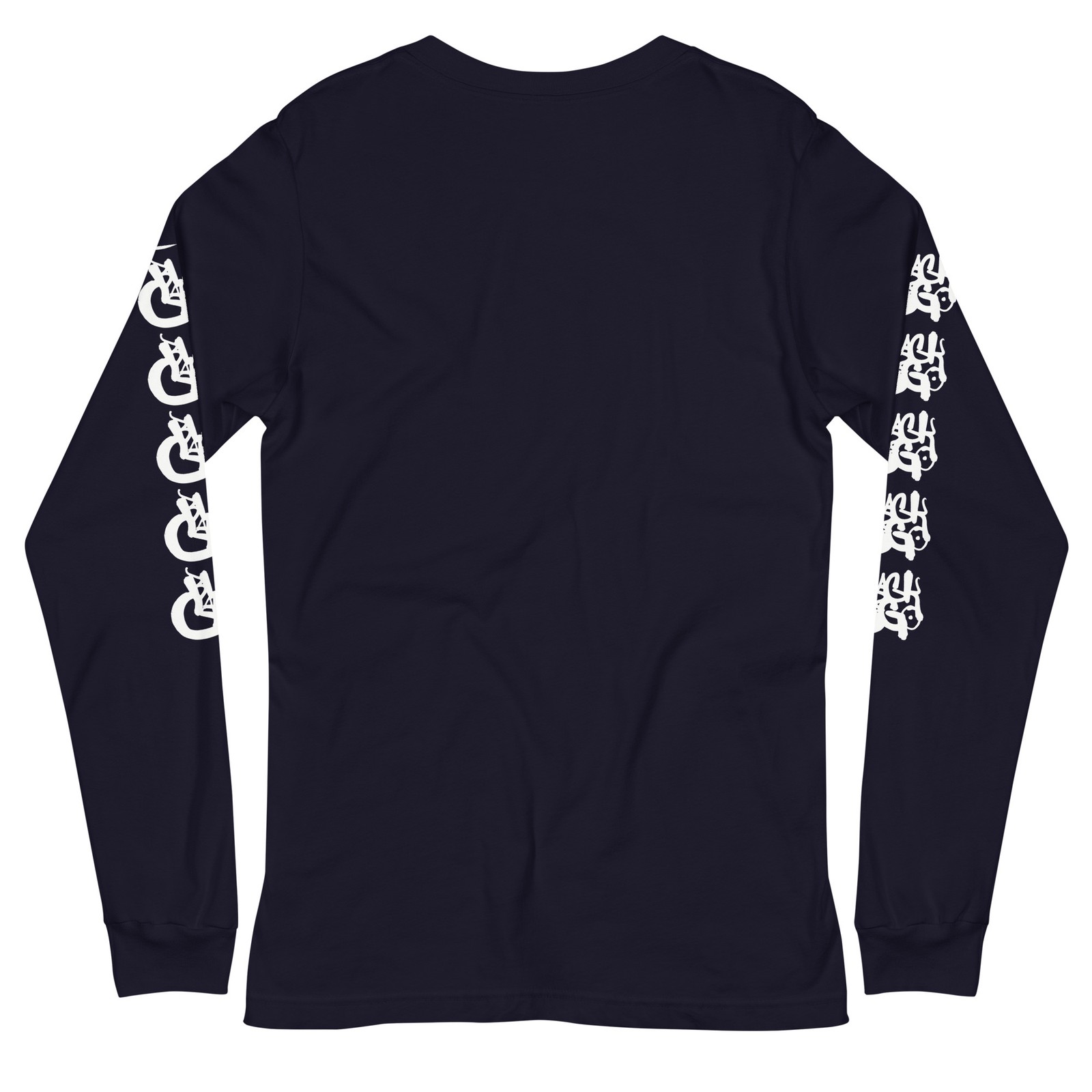 BlackCargo Unisex Long Sleeve Tee Sustainable Streetwear Navy XS S M L XL 2XL