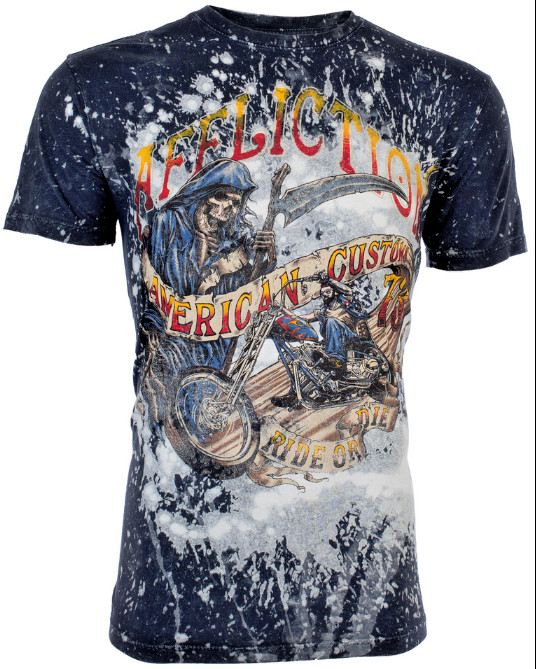 AFFLICTION American Customs RIDE OR DIE Short Sleeve Slim Fit T-shirt NWT