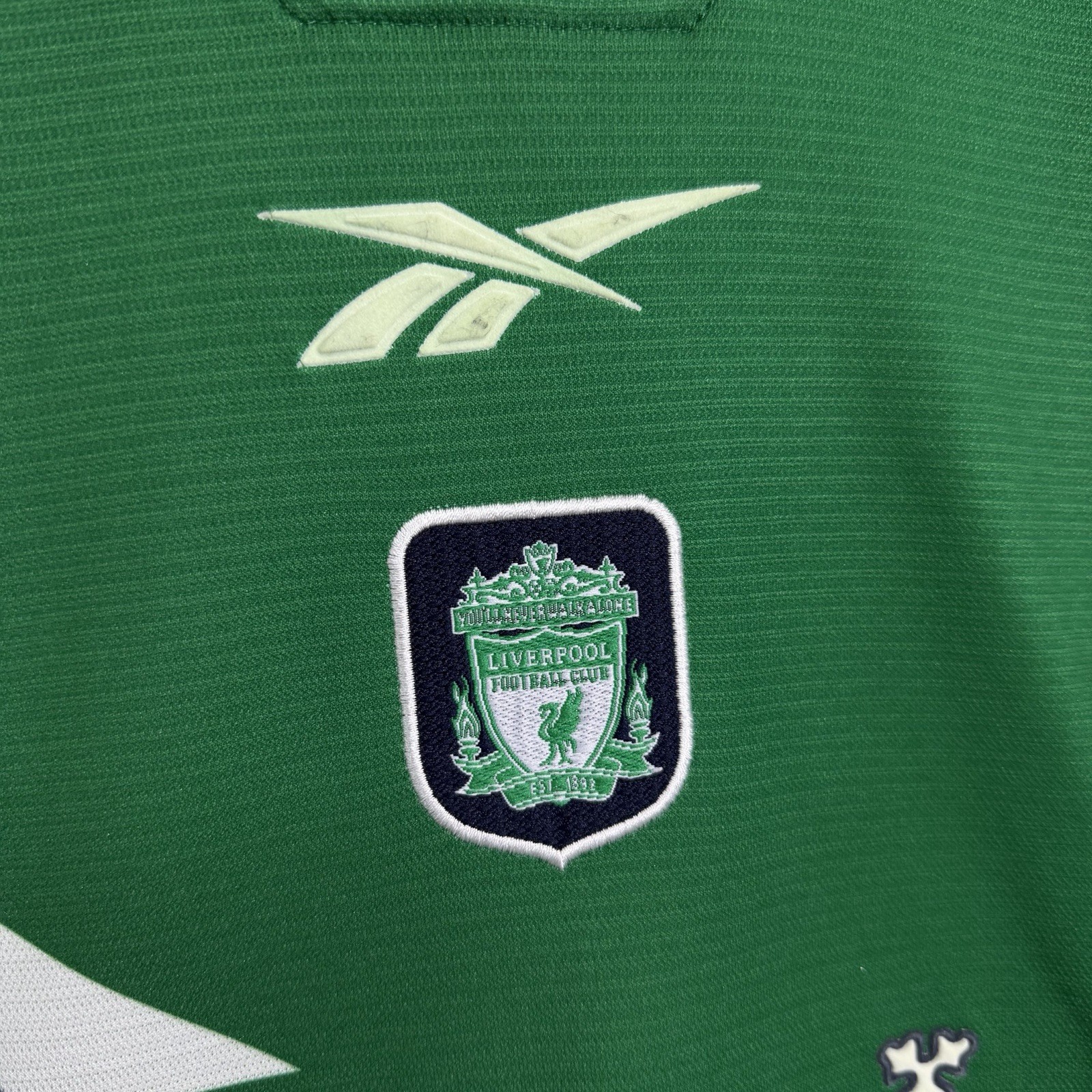 Vintage Liverpool Reebok Mens 1999/2000 Away Kit Jersey Green Size XL