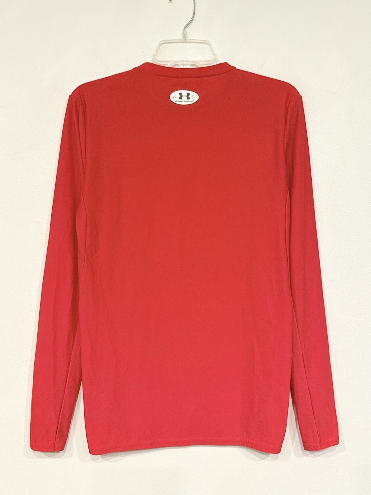 Under Armour HeatGear Men’s Compression Shirt Size XL Red Long Sleeve Top