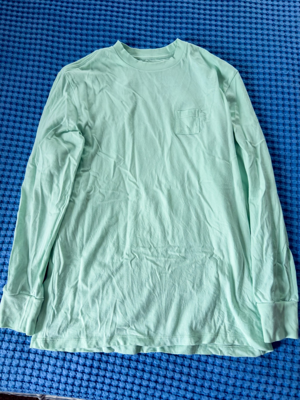 Aime Leon Dore ALD SS22 Dimebag Long Sleeve Pocket Tee T-Shirt Misty Jade Mint