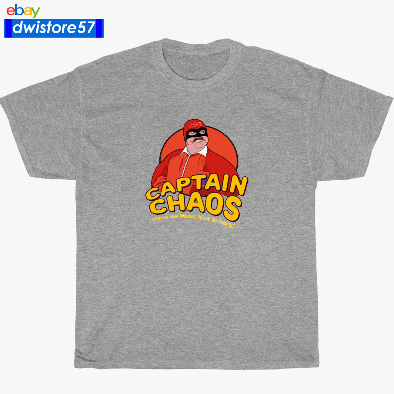 New Shirt Captain Chaos Logo Black/Navy/White/Grey Men’s T-Shirt S-5XL