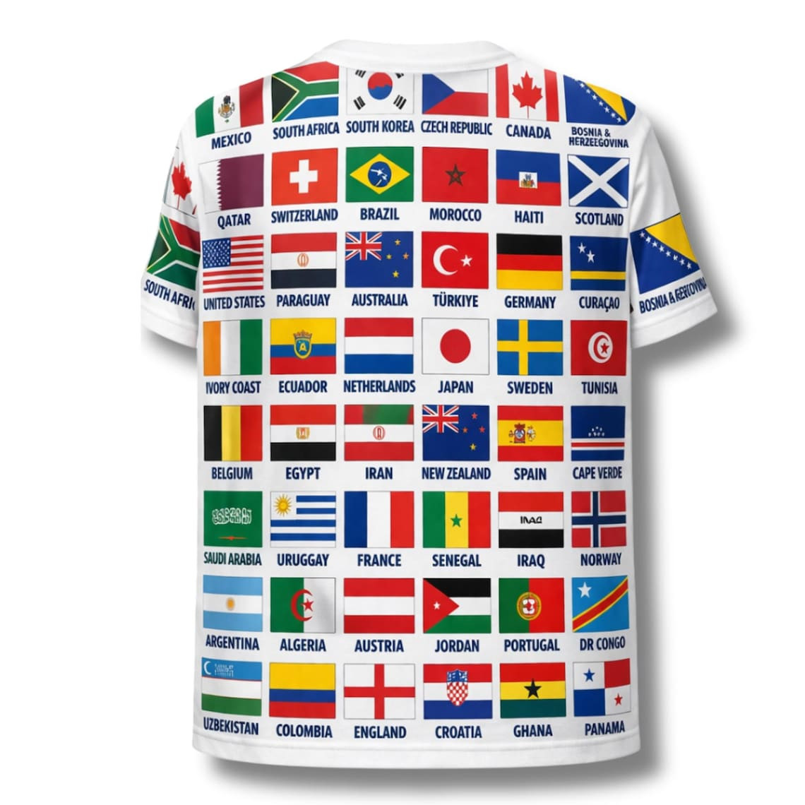 World Cup 2026 Flags Shirt 3D Soccer Fan Tee International Teams T-Shirt