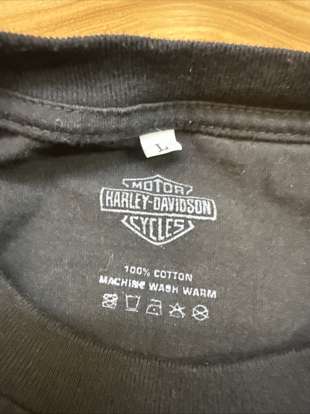 Vintage Harley Davidson Malaysia T-Shirt Black Viking Design Size Large