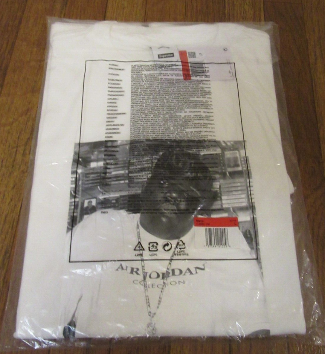 Supreme Jordan Biggie S/S Top Size Large White FW24 Supreme New York 2024 New