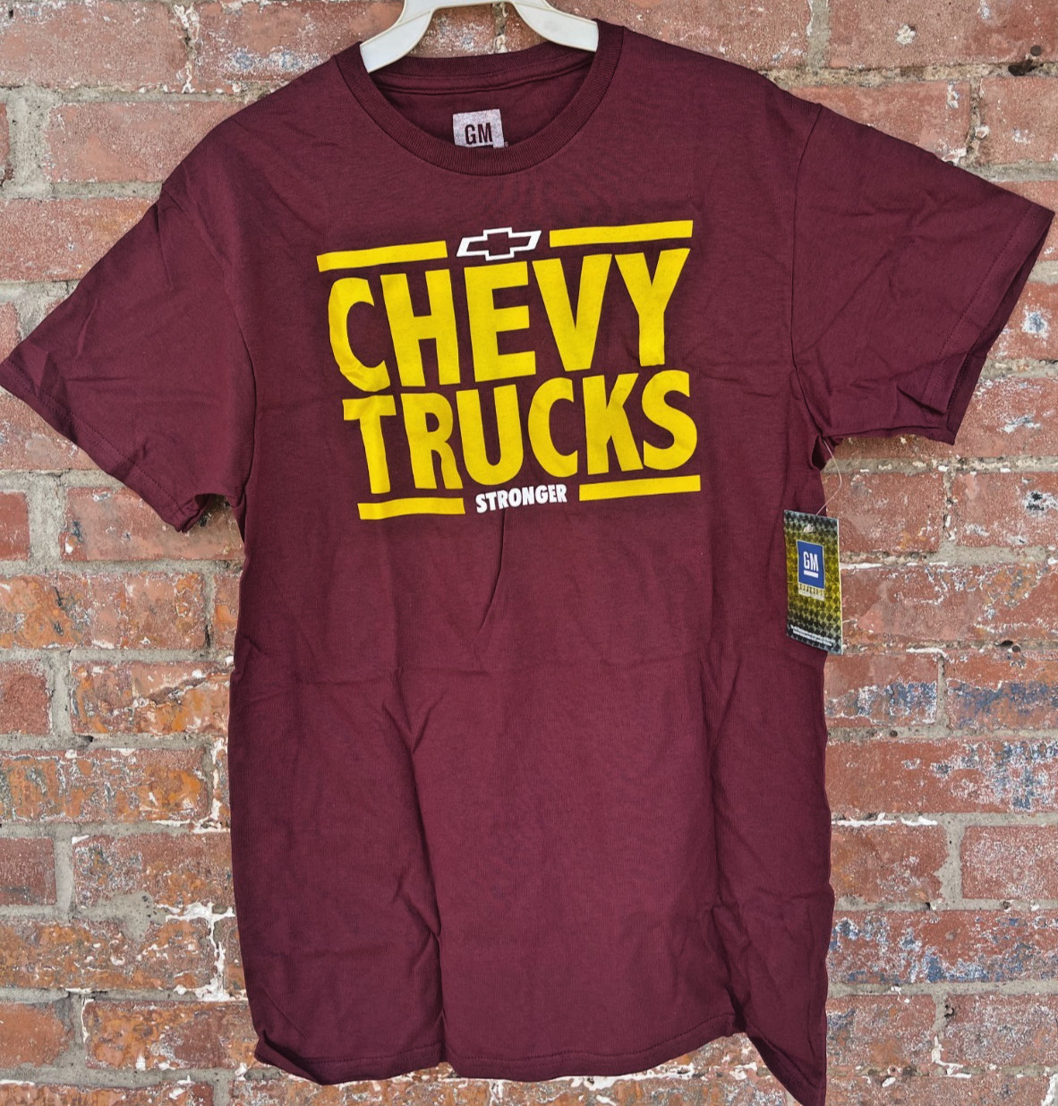 NEW GM Chevy Truck Burgundy/Brick color T-Shirt, size M, 100% cotton, Ships Fast