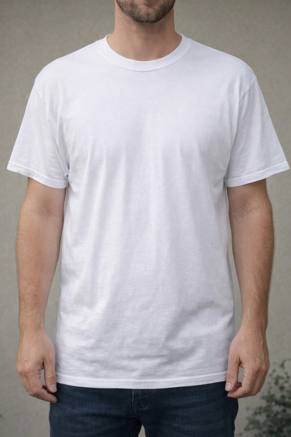 Gildan Heavy Cotton T-Shirt Mens White Blank Crew Neck Short Sleeve Tee