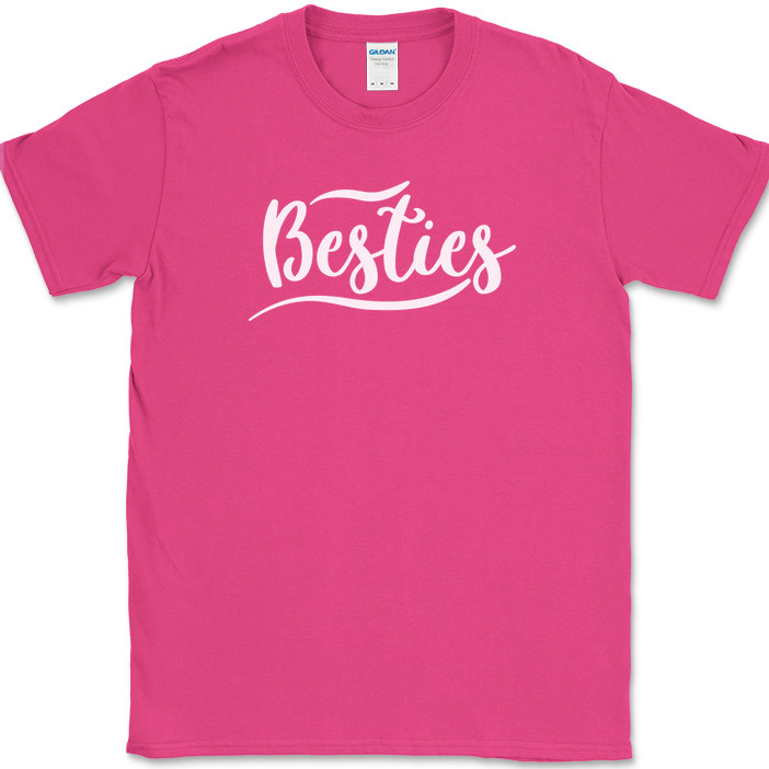 Besties T-Shirt Funny Humor Group Best Friends Forever Novelty Text Tee