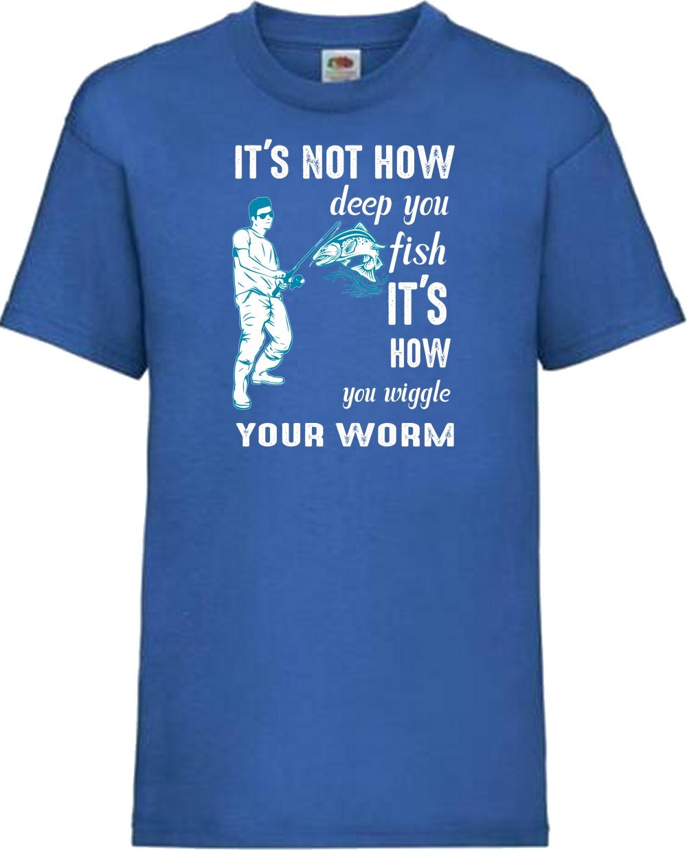Fishing Wiggle Your Worm Humour Novelty T Shirt Various Colours And Sizes