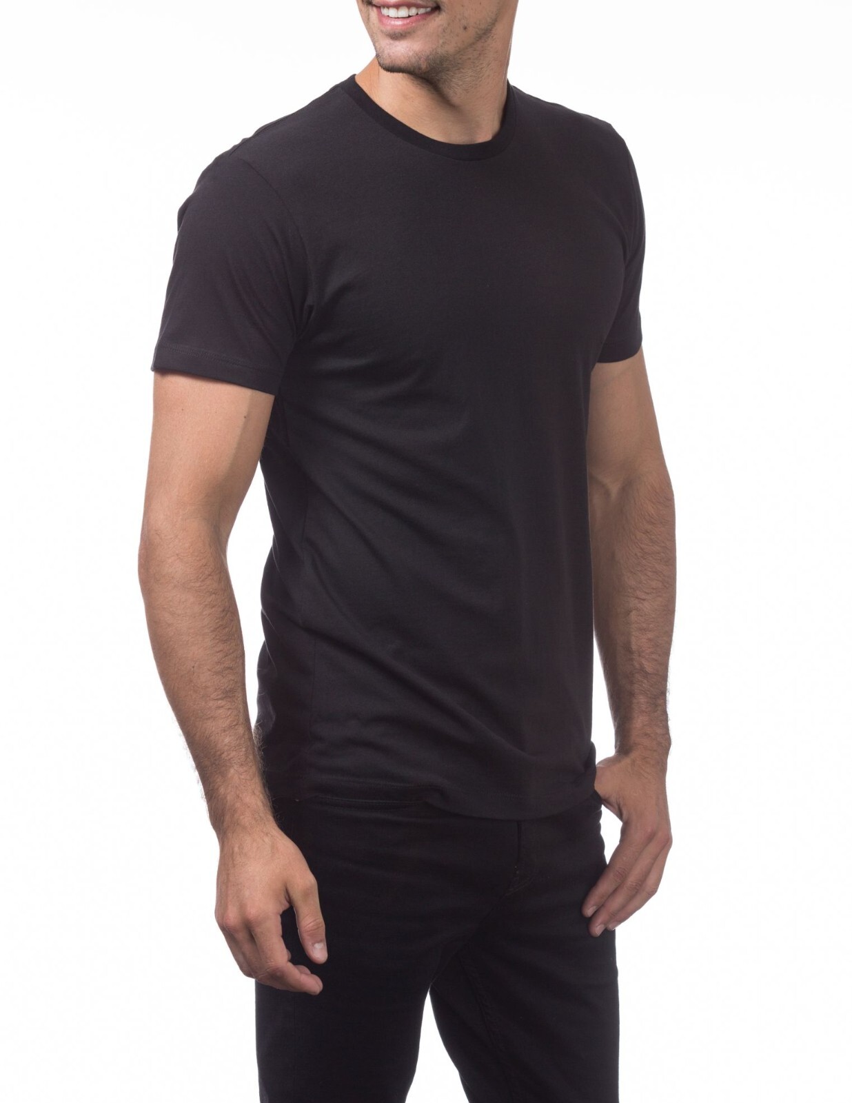PRO CLUB MENS LIGHTWEIGHT T SHIRTS 5 X-Large BLK WHITE