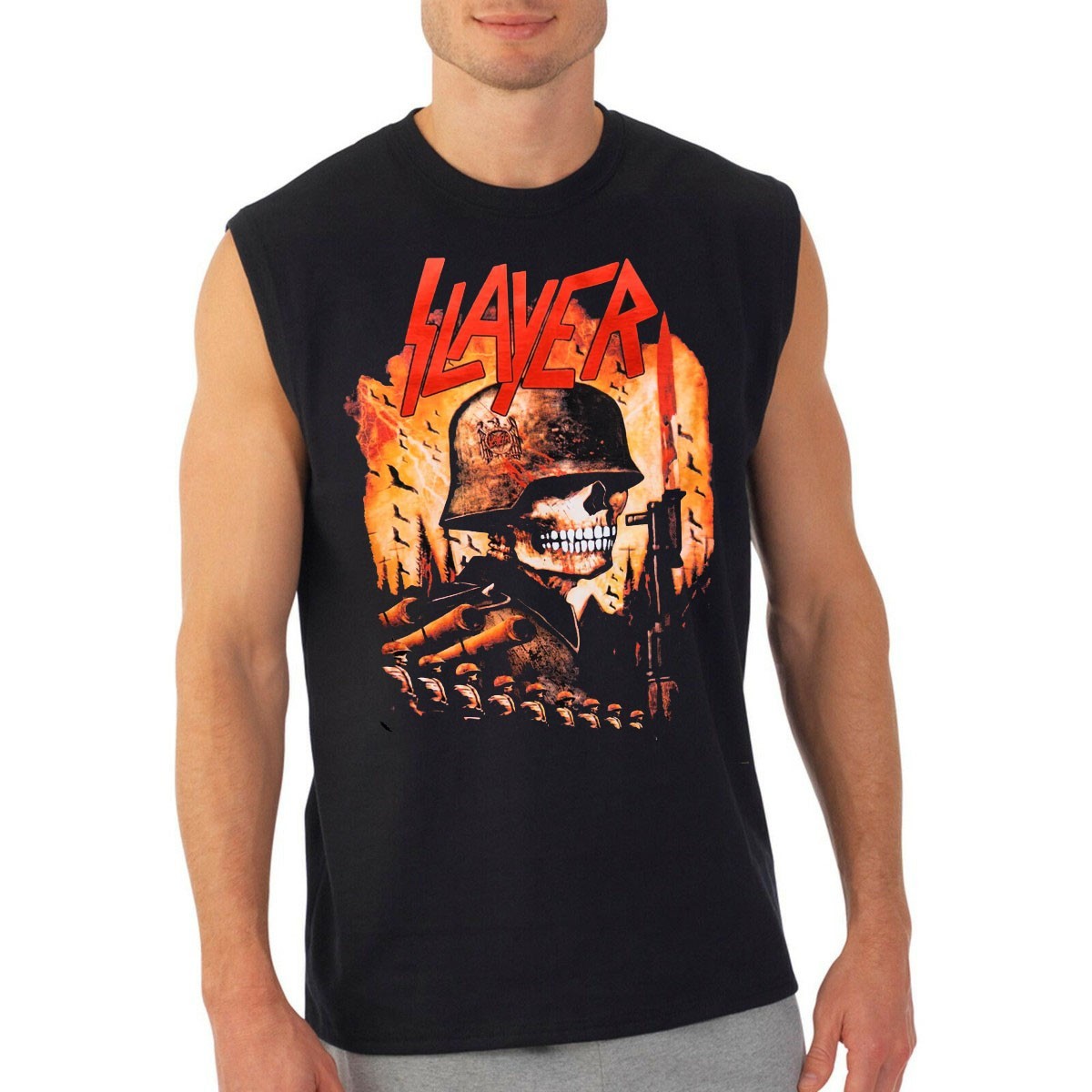 Slayer soldier Rock Band Men’s Black Muscle Shirt