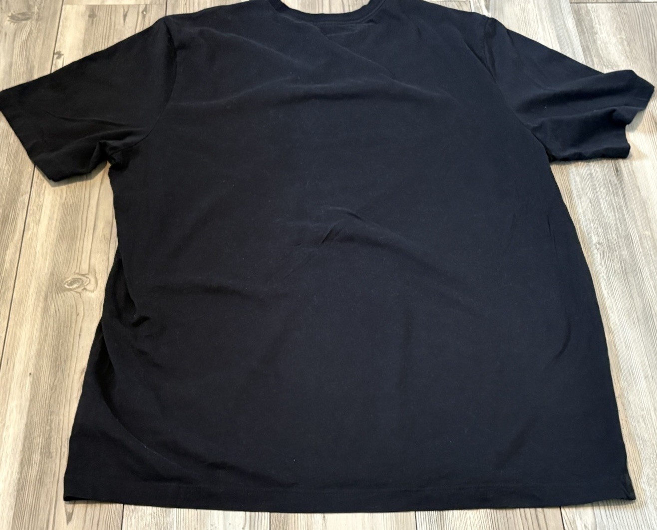 Nike Dri Fit Men’s 2XLT XXL Tall Black Graphic Swoosh Prefomance T Shirt