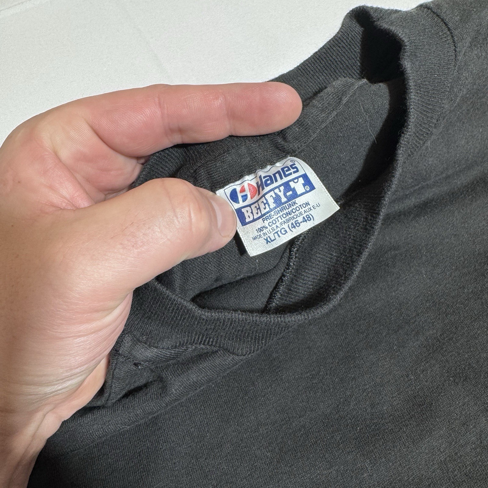Hanes Beefy VTG Tee, Glow For It, Nuke Wear, USA, Single Stitch, Male, Black, XL