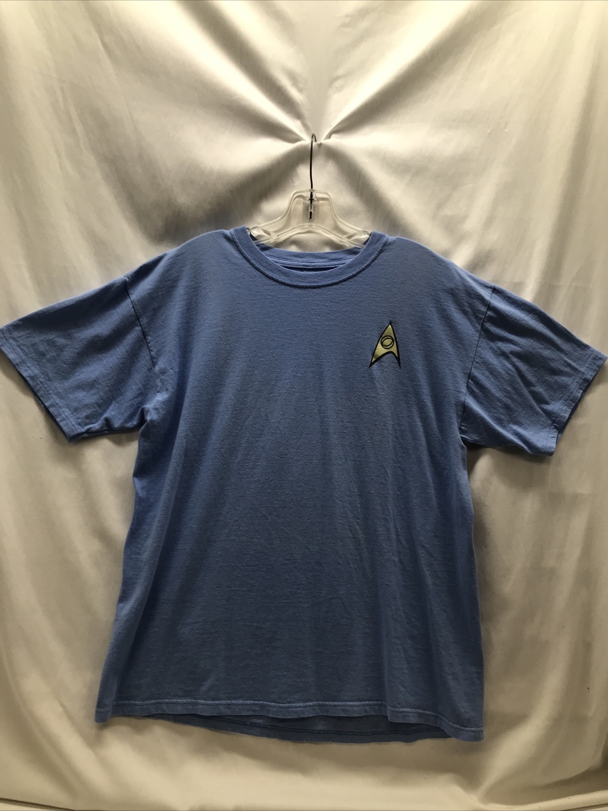 Star Trek Logo Tshirt Adult L Light Blue Short Sleeve 2019