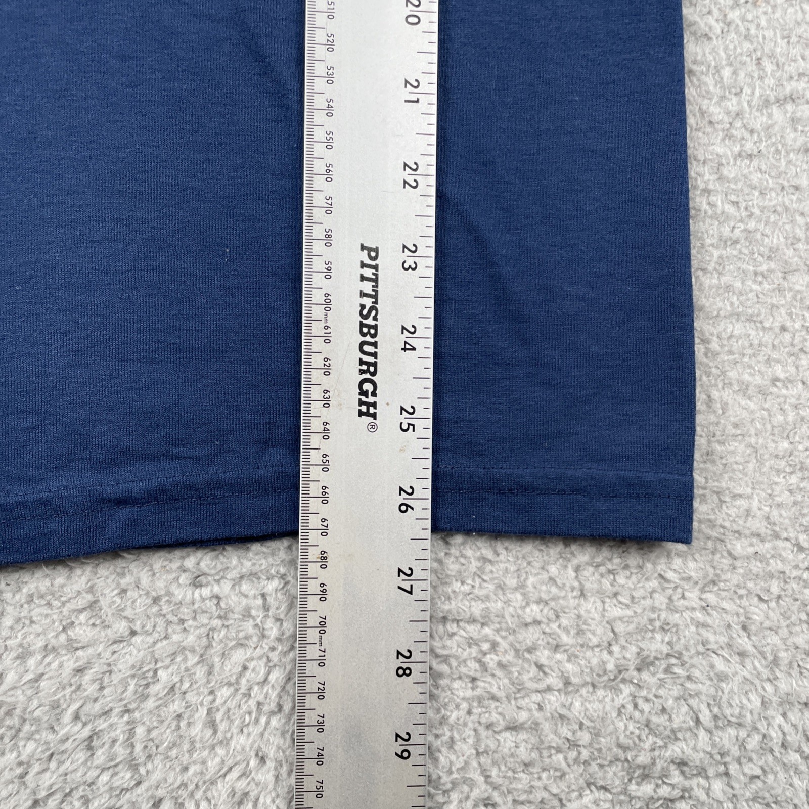 Vtg Augusta Sportswear Navy Blue Ringer V-Neck T Shirt Darien Rotary Club 90s