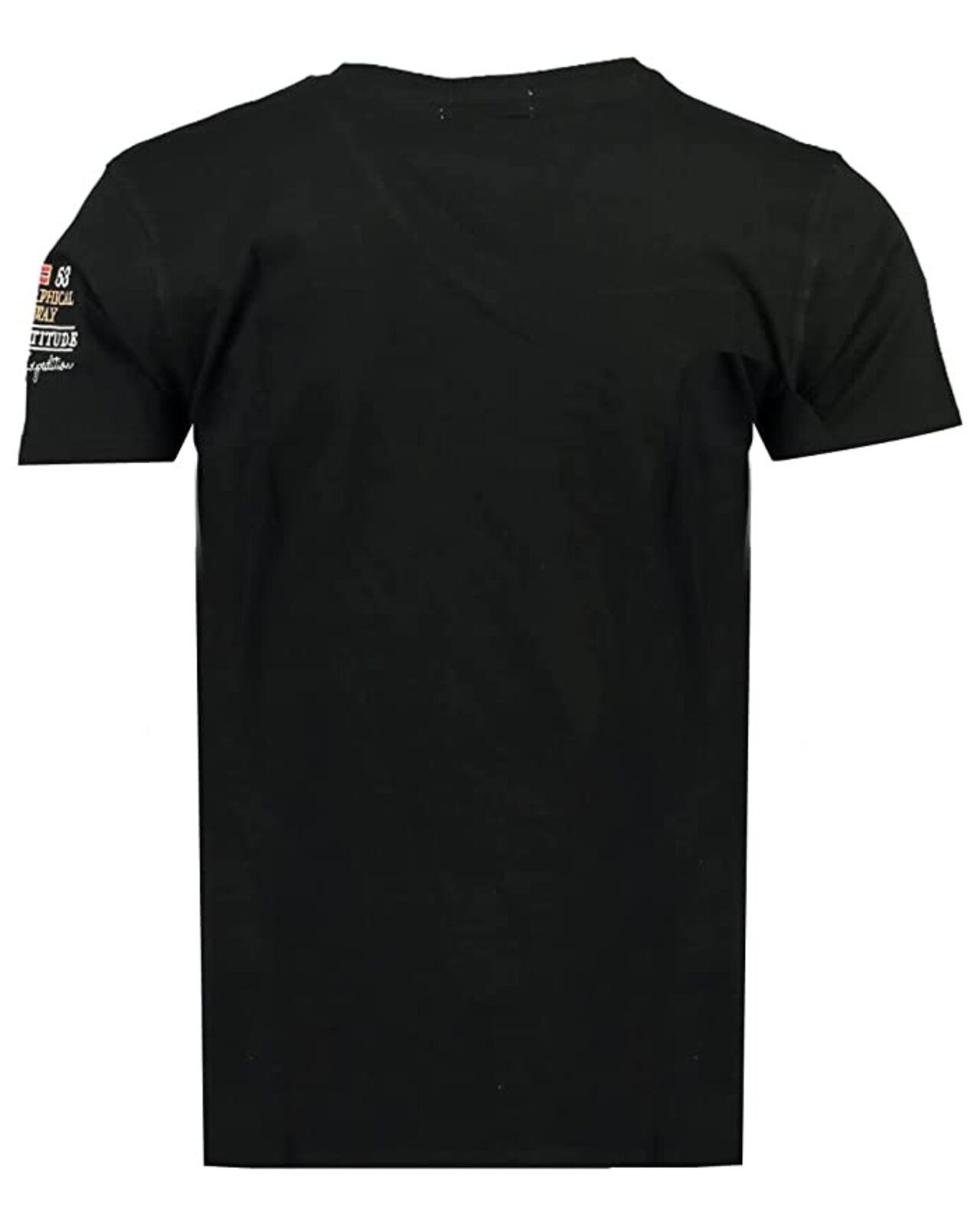 JIDNEY Men’s GEOGRAPHICAL NORWAY V-Neck 100% Cotton Short Sleeve Knit T-Shirt