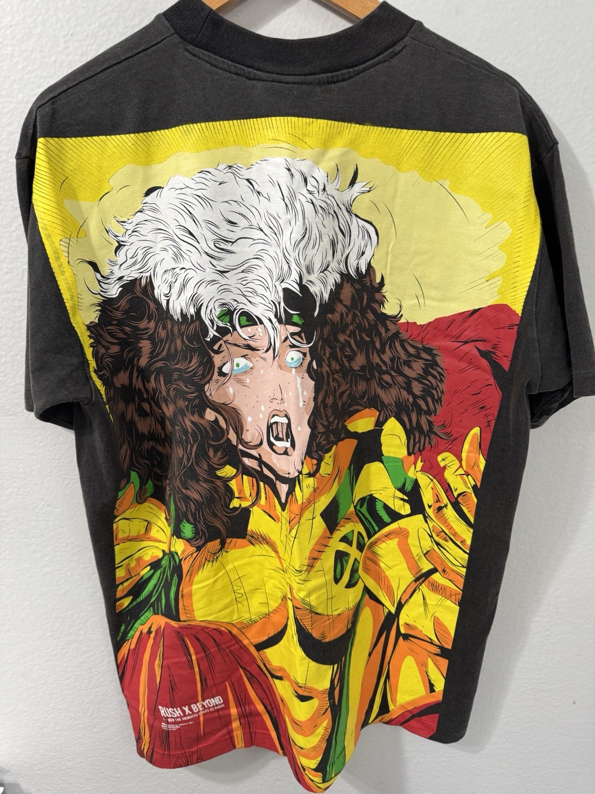 Rush X Beyond Rogue X Men Graphic T Shirt Marvel Anime Style L 21.5×26