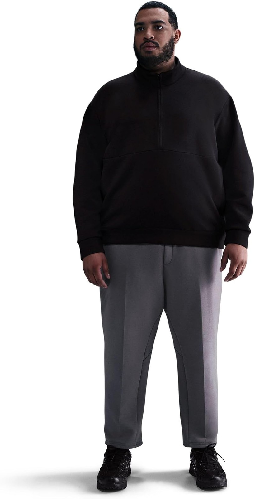 Nike 24.7 ImpossiblySoft Men’s Dri-FIT 1/2-Zip Top (HQ6953-010, Black/Dark Smoke
