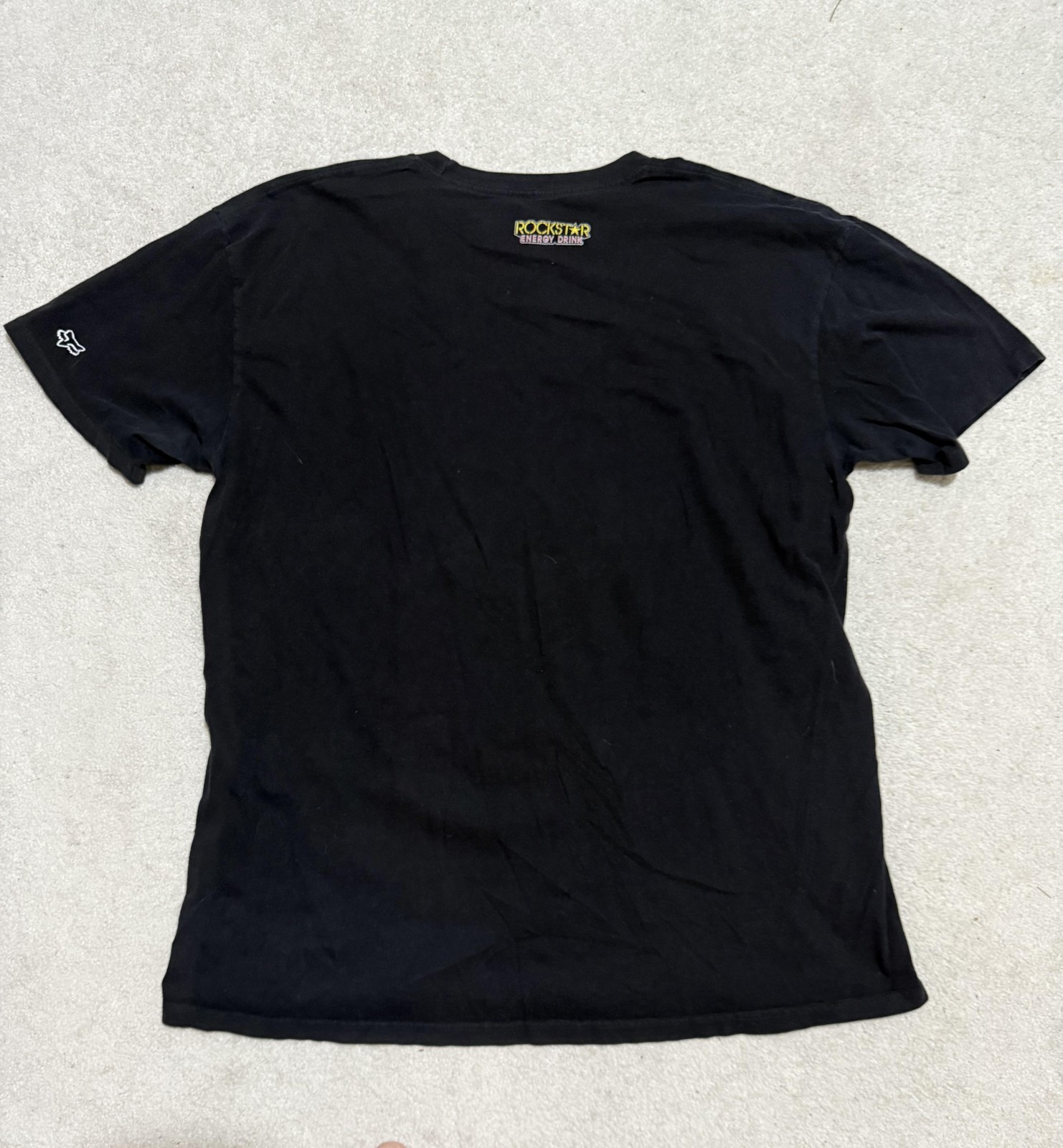 Rockstar Energy Drink Fox Racing T Shirt Mens 2XL Black Graphic Tee Motocross