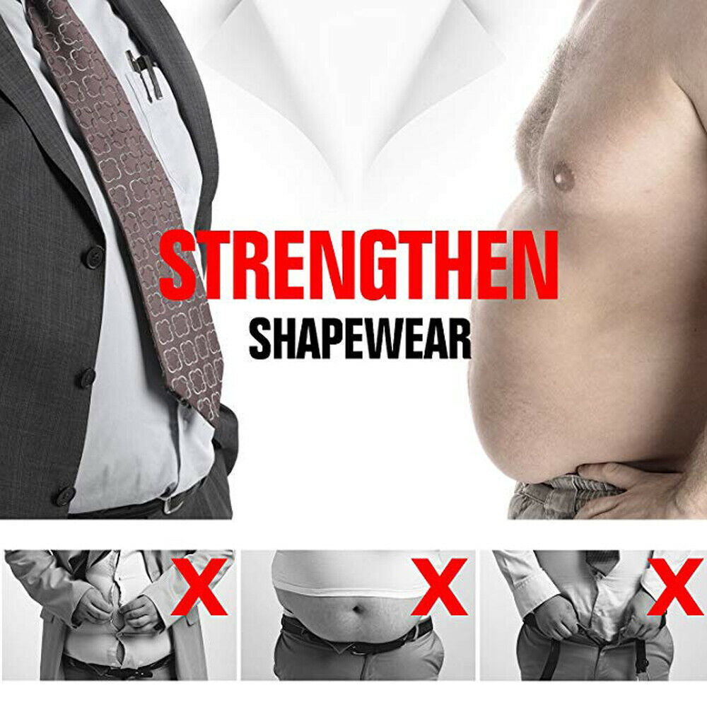 Mens Slimming Body Shaper Vest Gynecomastia Compression Shirts Tummy Control Top