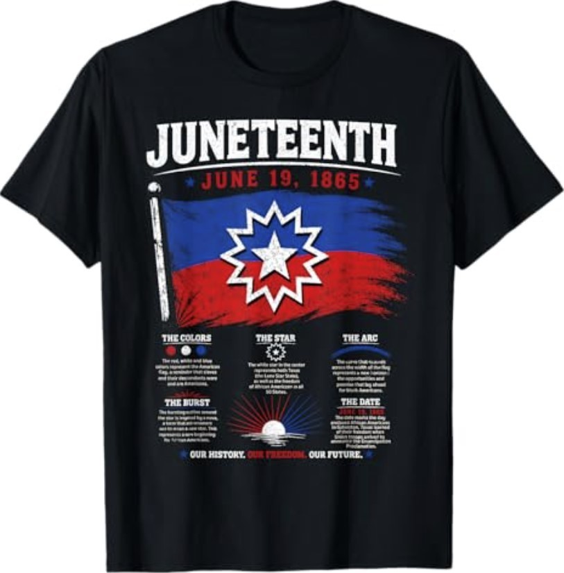 Juneteenth Flag Red White Blue Meaning Black History Freedom T-Shirt