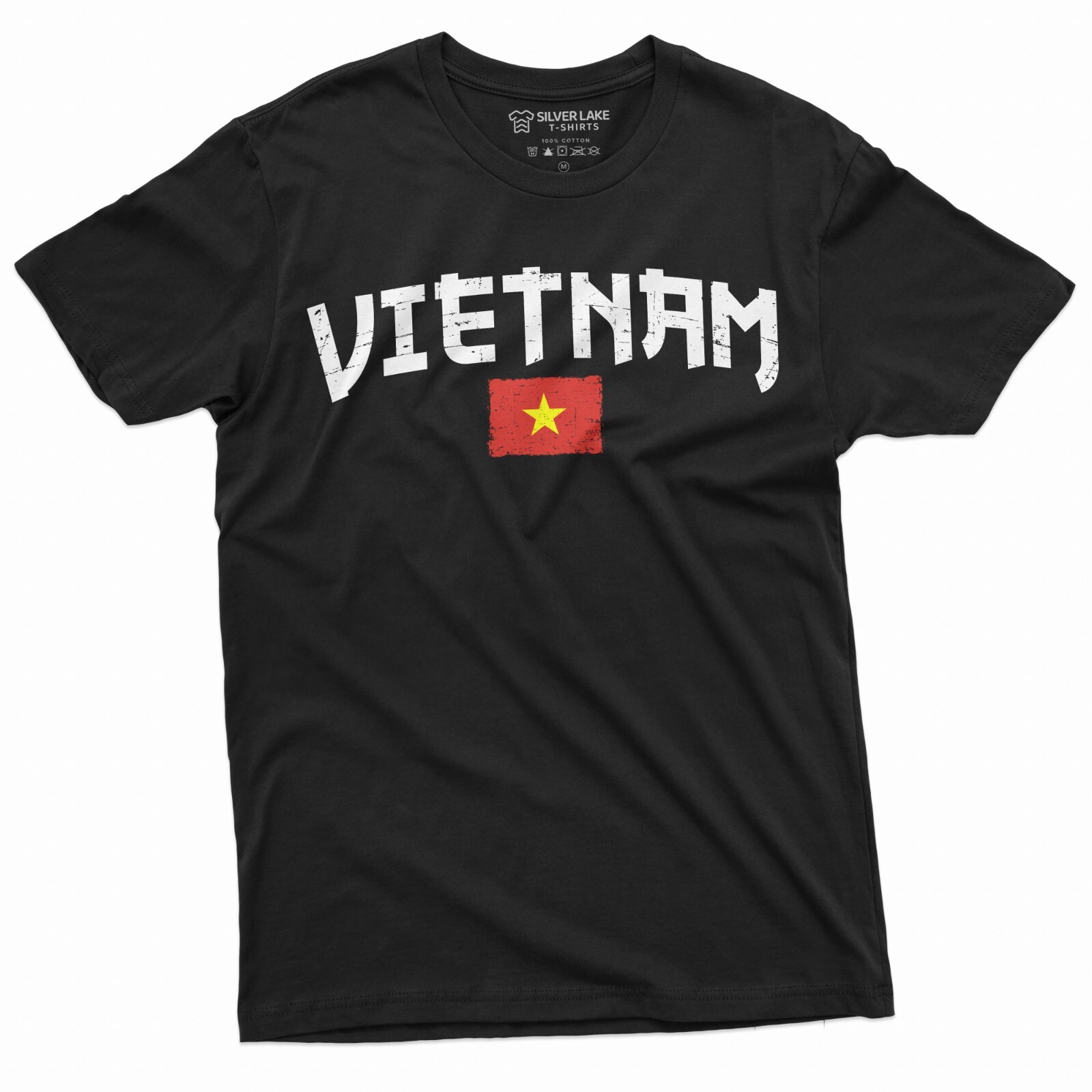 Men’s Vietnam T-shirt Vietnamese Flag Coat of Arms Tee Shirt