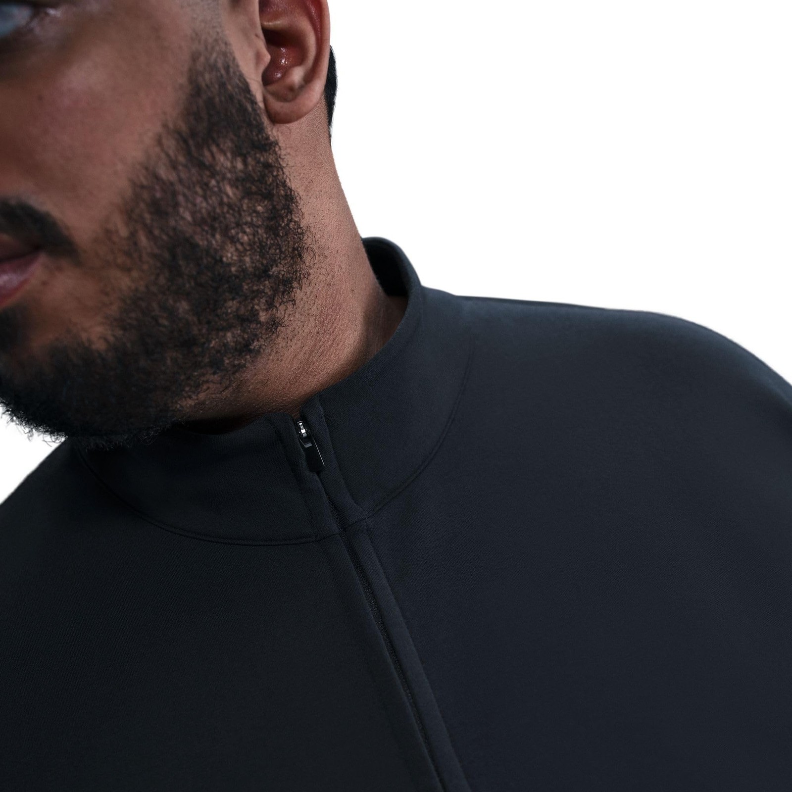 Nike 24.7 ImpossiblySoft Men’s Dri-FIT 1/2-Zip Top (HQ6953-010, Black/Dark Smoke