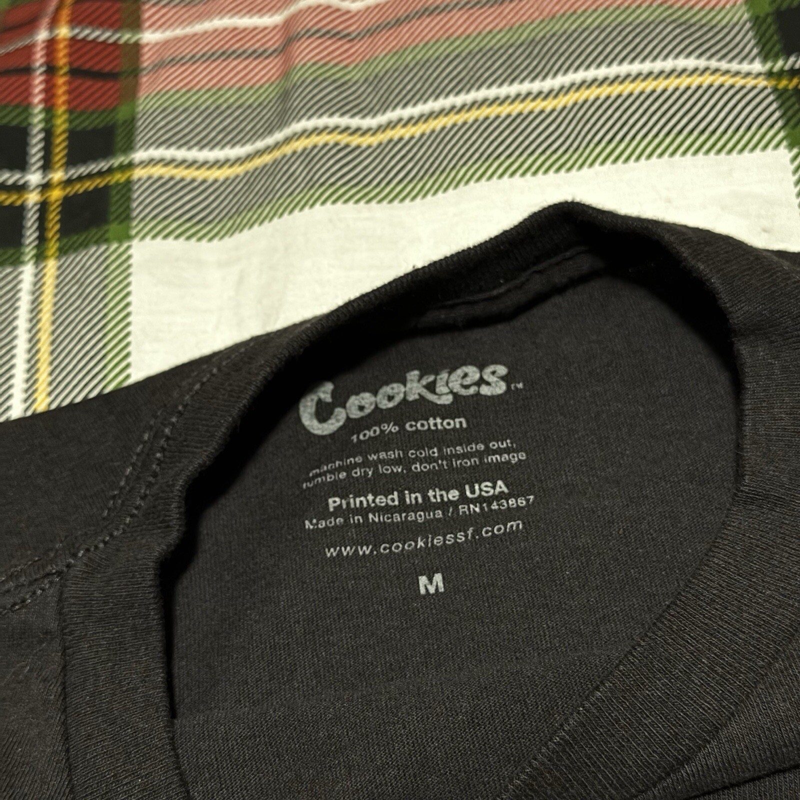 CookiesSF Santa Pack Black T-Shirt Size Medium 100% Authentic Cotton Preowned