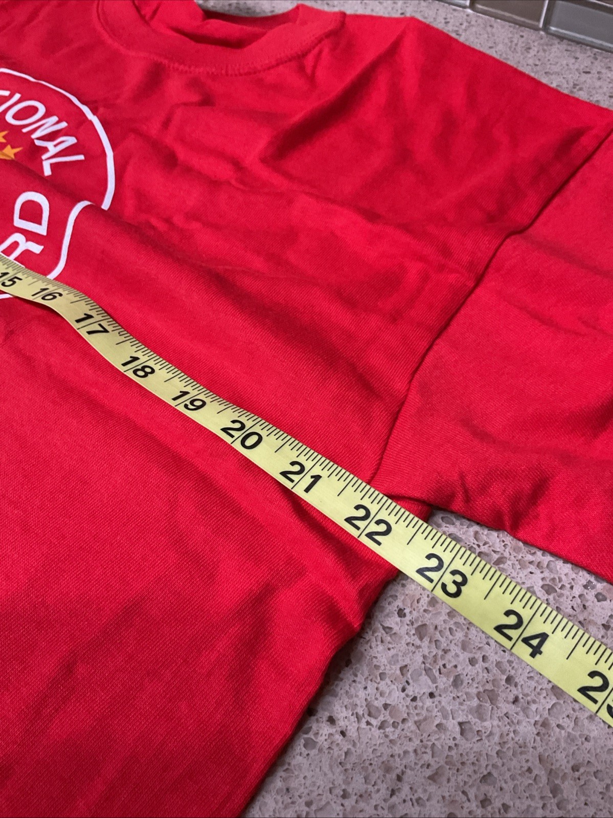 National Physical Fitness Tshirt Size Large Red Gilden Cotton Chest 44×29” New