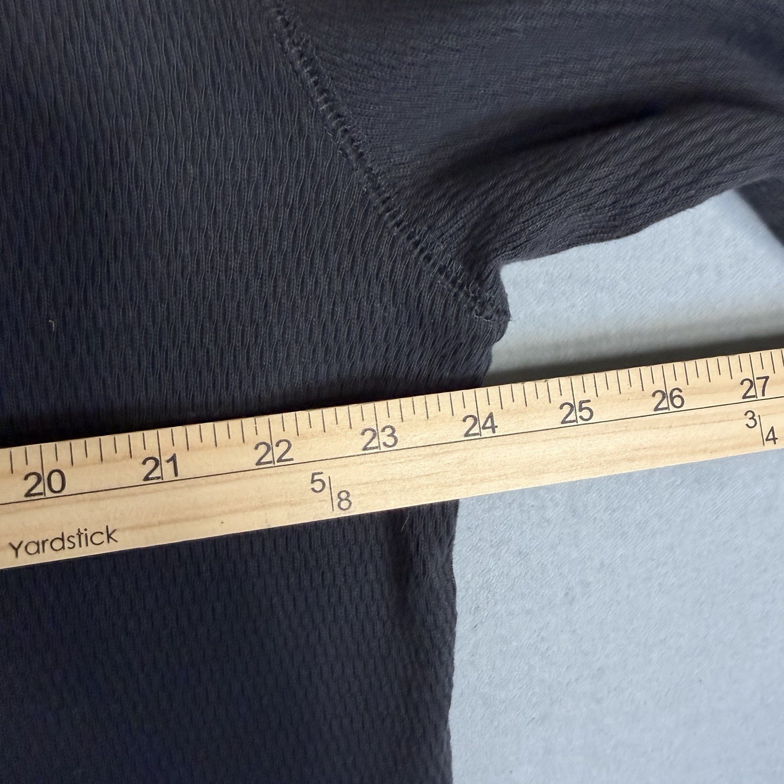 Taylor Stitch The Organic Cotton Waffle Henley Shirt Mens 46 2XL Faded Black NWT