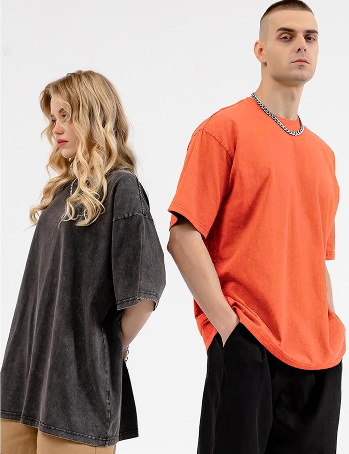 3 Pack Men’s Oversized Vintage T-Shirts – Loose Fit Casual Short Sleeve Tops