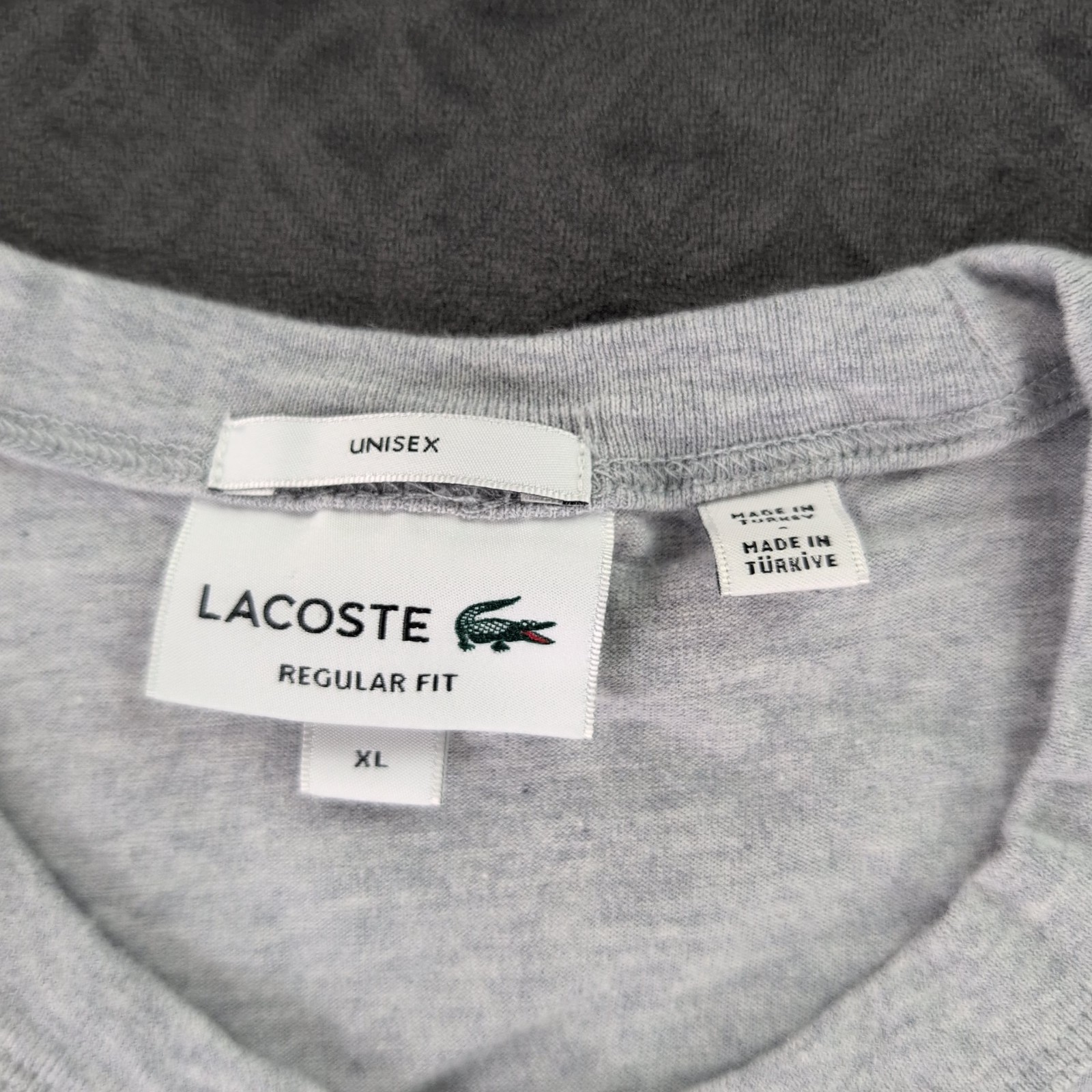 Lacoste T Shirt Game Set Match Tennis Gray Short Sleeve Unisex Adult XL