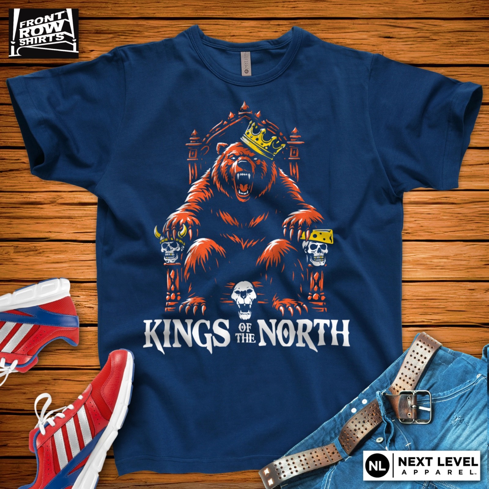 CHICAGO FOOTBALL NFC NORTH DIVISION CHAMPIONS ***KINGS OF THE NORTH*** T-SHIRT