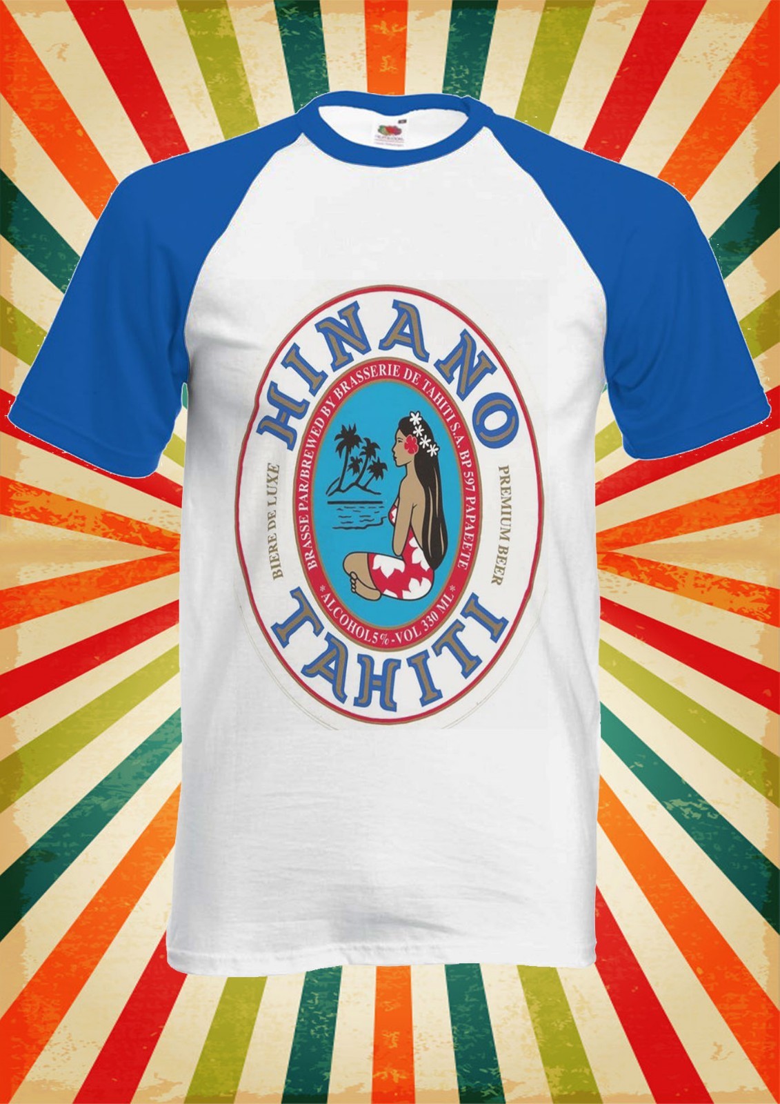 Hinano Beer Papeete Tahiti Men Women Long Short Sleeve Baseball T Shirt 1884