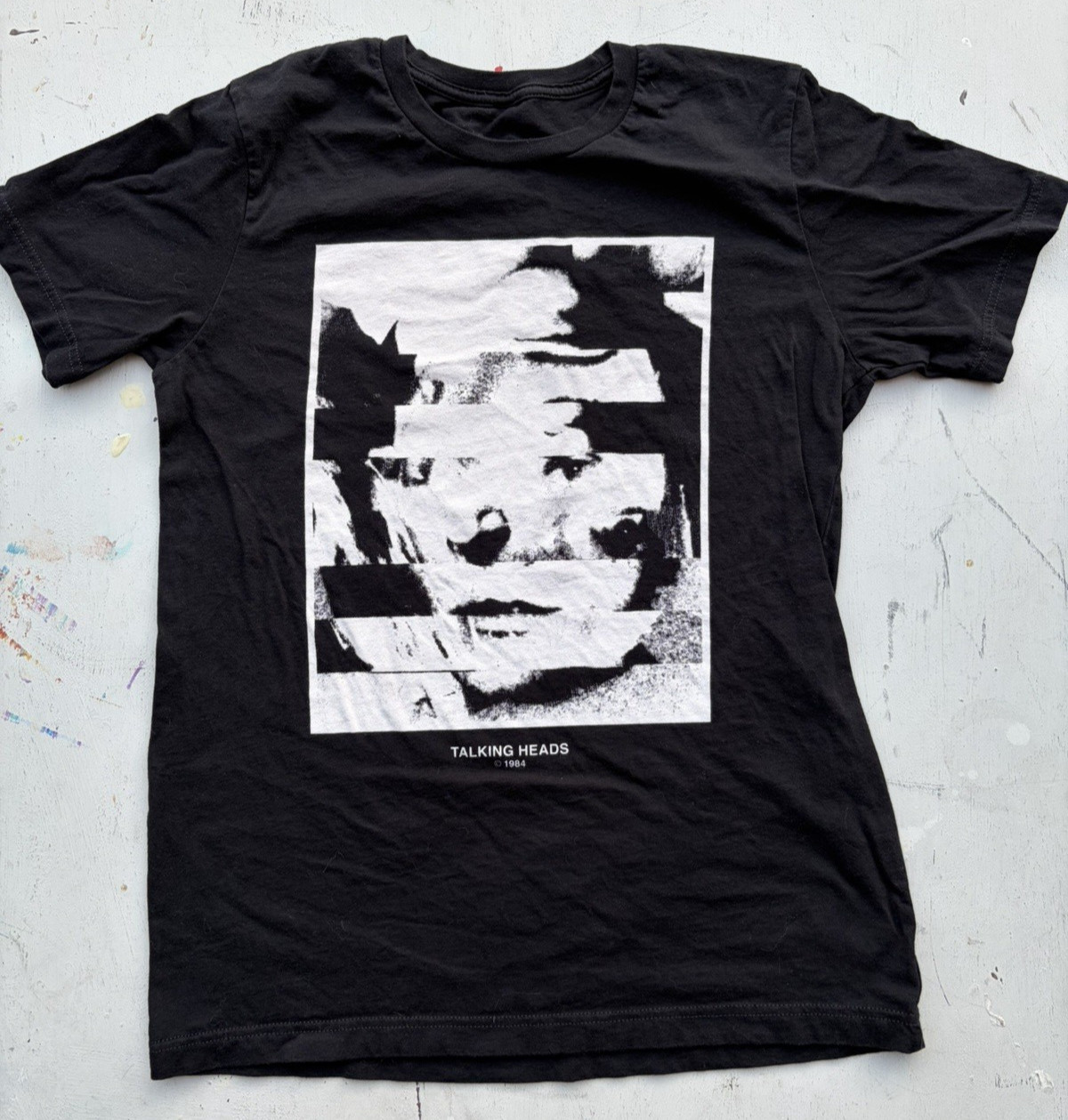 Men’s Talking Heads T-Shirt Black Spell-Out NO SIZE 80s Stop Making Sense NYC
