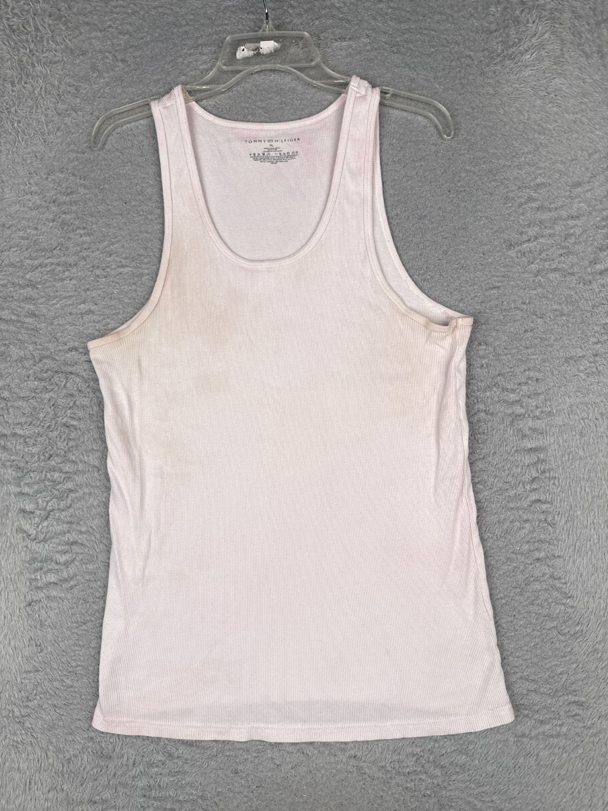 Tommy Hilfiger Shirt Adult Extra Large White Tank Sleeveless Scoop Neck