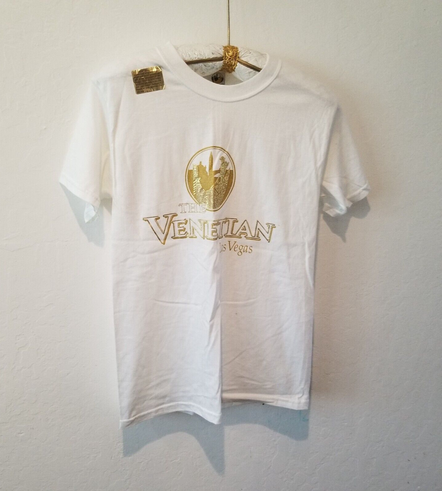 The Venetian Men’s 34-36 Preshrunk Cotton Crew Neck T-Shirt Short Sleeve White