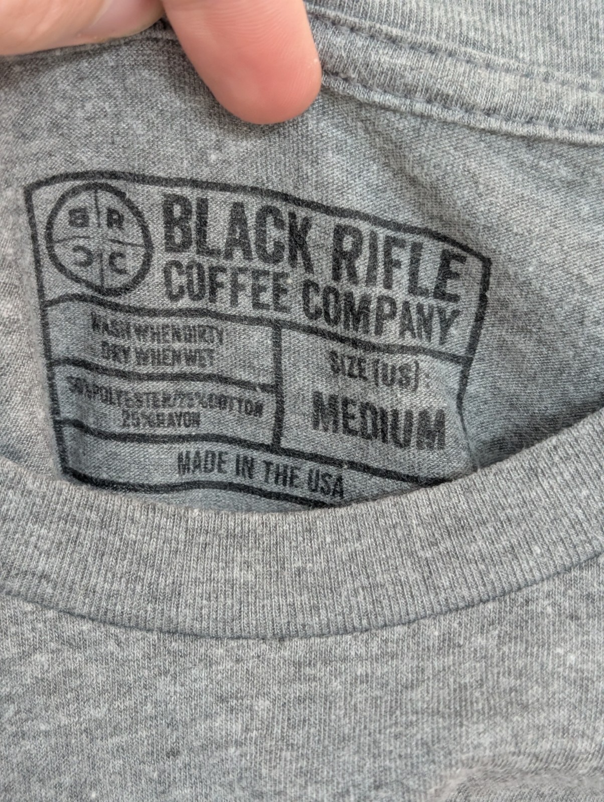 Black Rifle Coffee Shirt Men Small Blue Short Sleeve Basic Military Dad USA Made