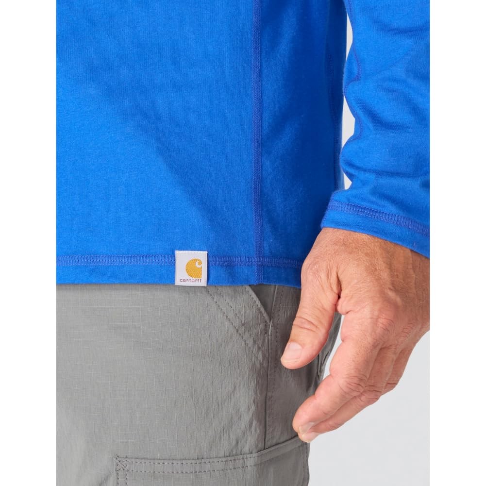 Carhartt Force Relaxed Fit Long-Sleeve Hooded T-Shirt, Indigo 106654-HS4 XL