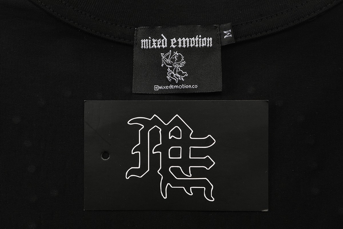 NEW Mixed Emotion Angel Rhinestone Sleeveless Black Graphic Tee