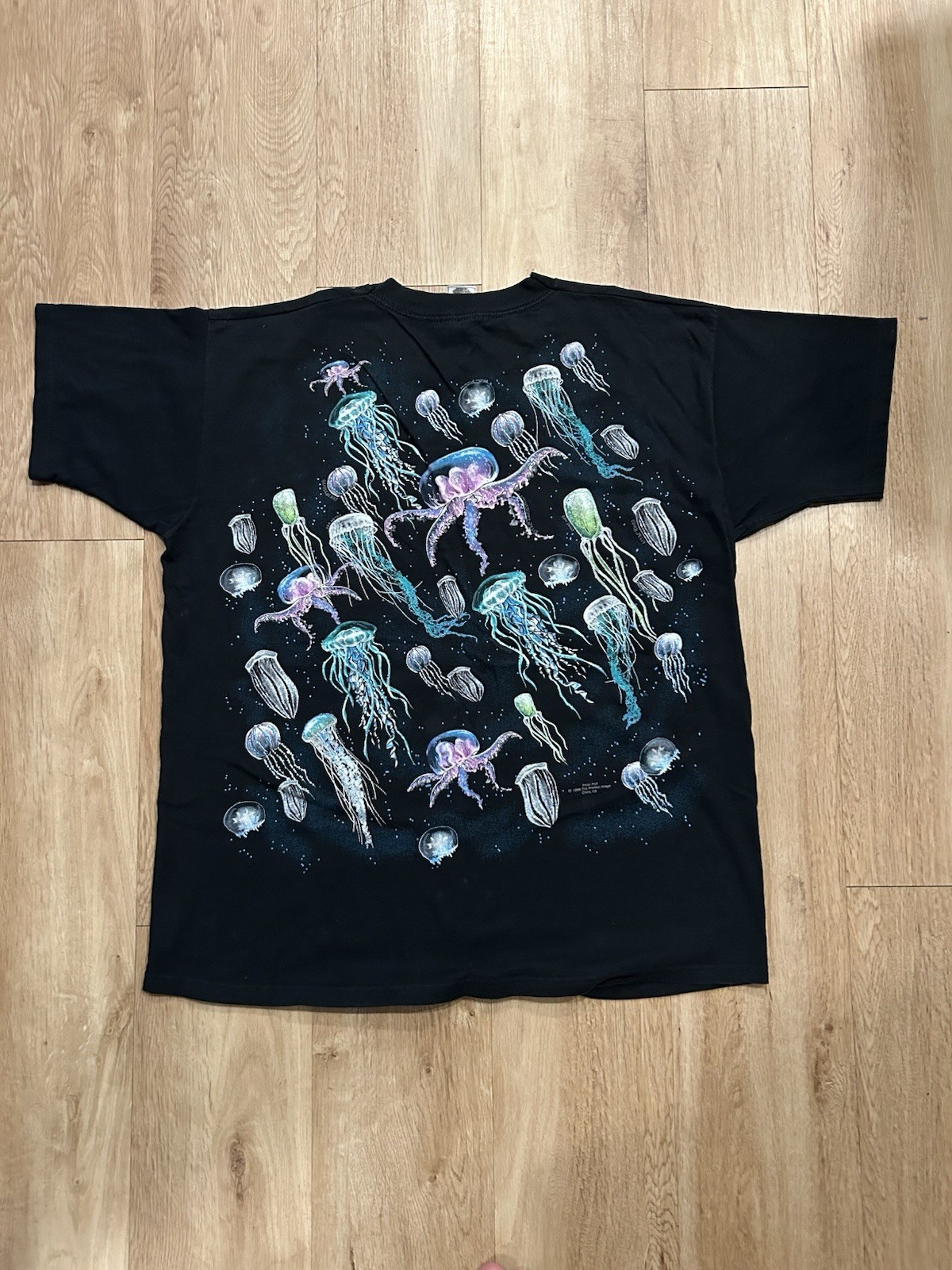 Vintage Jellyfish Species Swarm Shirt XL Fruit Of The Loom 1998