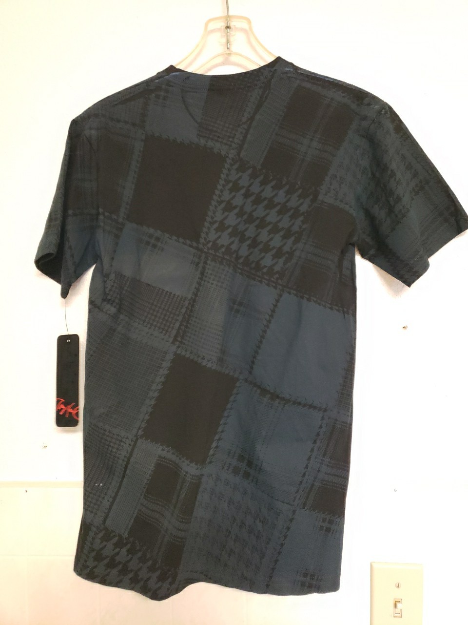 Tony Hawk T-Shirt Sm Navy Black Graphic Skater Streetwear All Over Print Plaid