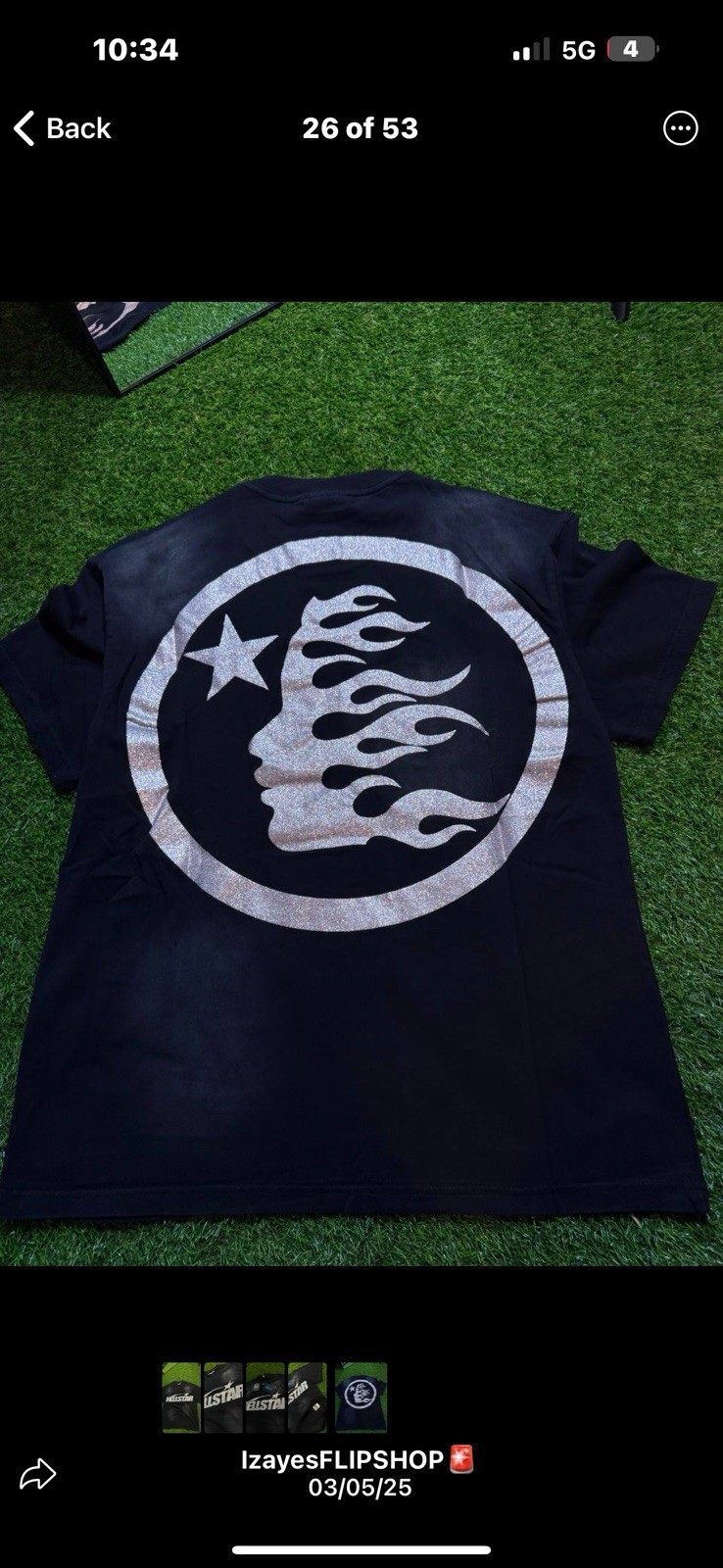 Hellstar Classic Black T-Shirt Size M 100% Authentic