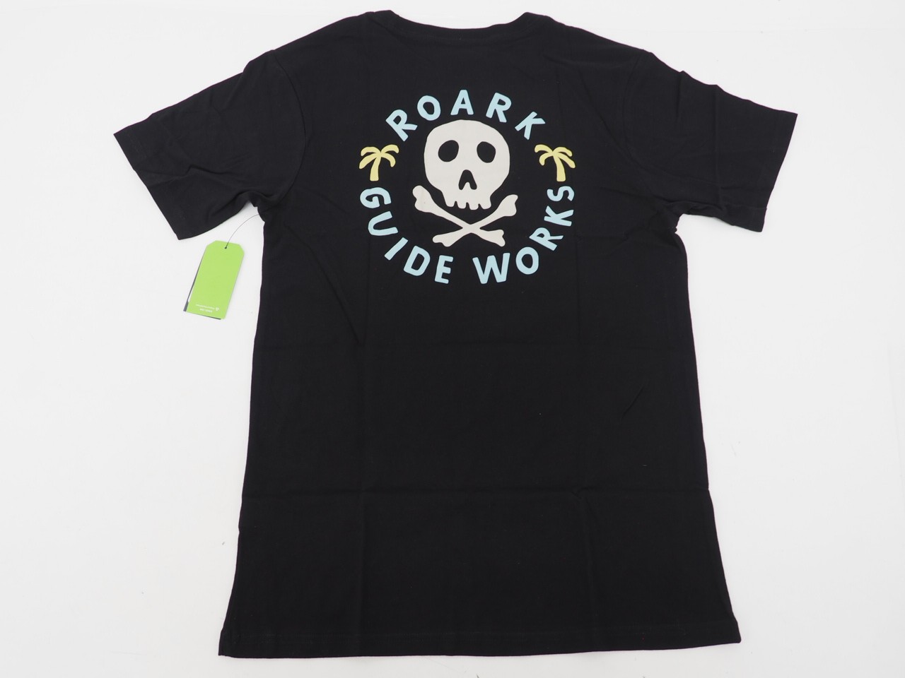 New! Roark Guide Works Skull Organic Cotton T-Shirt Black Size Medium