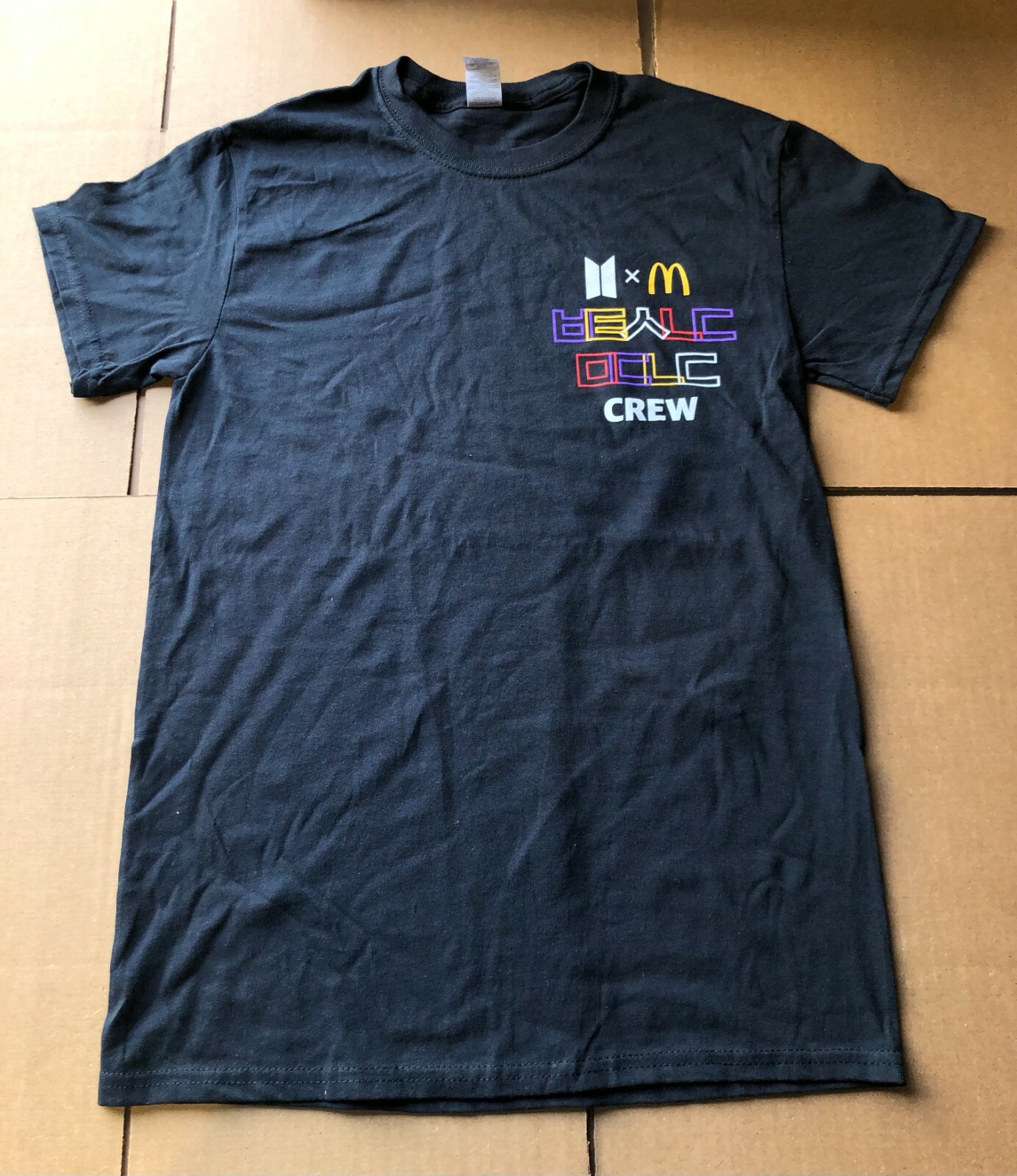 Authentic New McDonald’s X BTS Crew 2021 Black Employee T Shirt All Sizes
