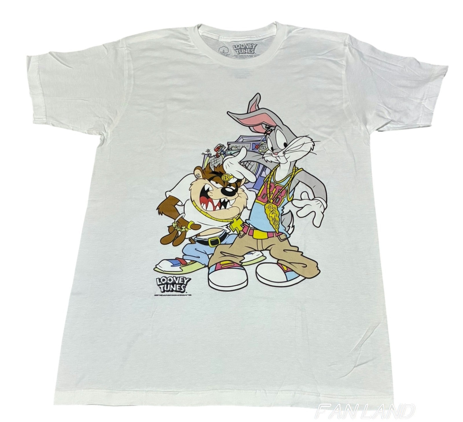 New Looney Tunes Bugs Bunny Gangster Cast Squad Navy Mens T-Shirt