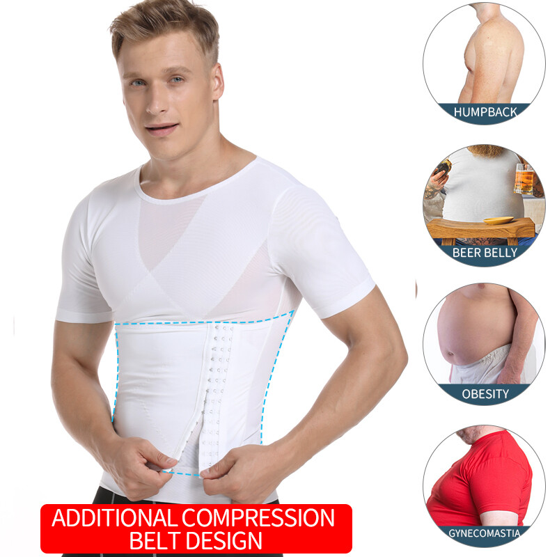 Fajas Para Hombres Faja Reductora De Hombre Body Shaper Tummy Control Tee Shirt