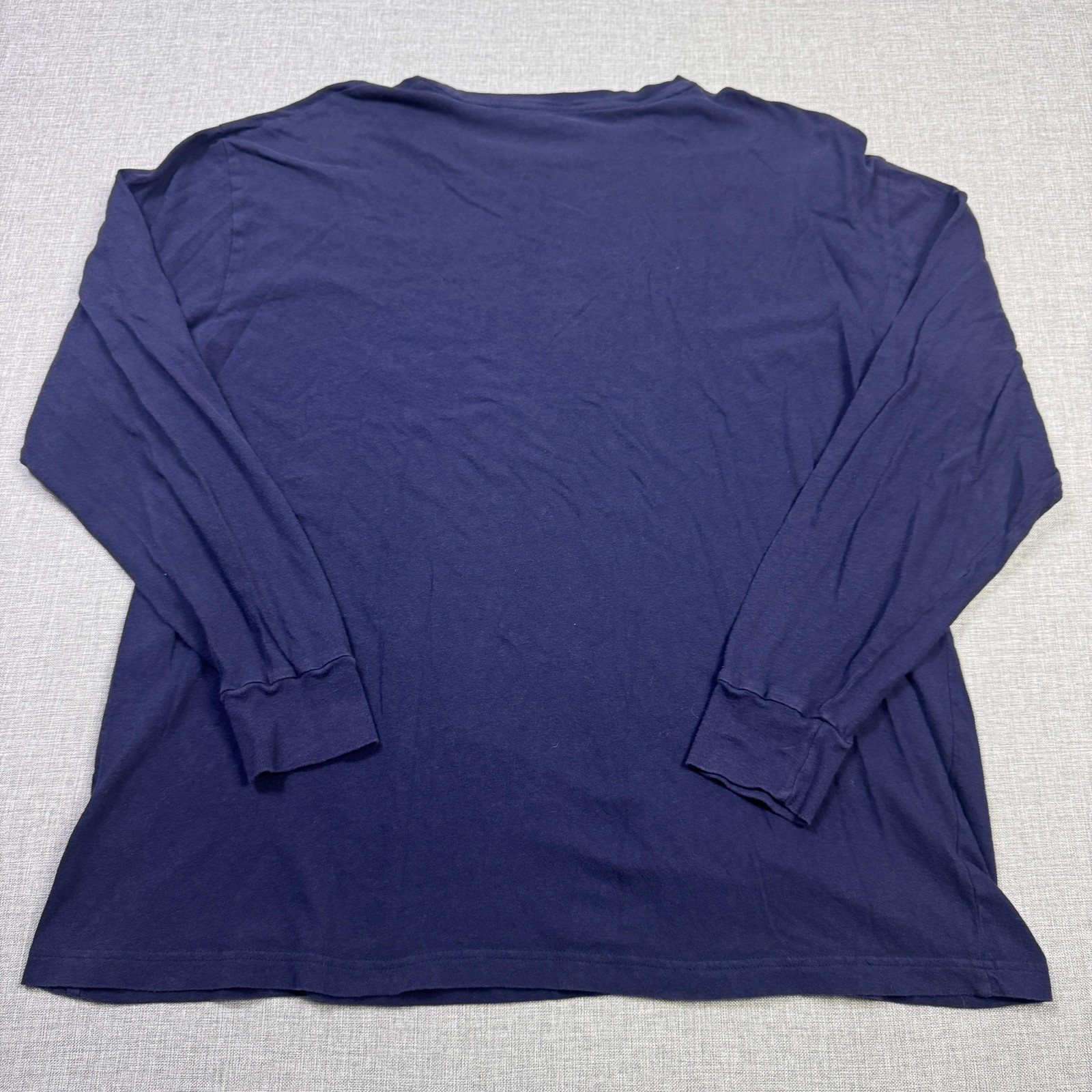 Polo Ralph Lauren Shirt Mens Large Blue Sportsman Graphic Long Sleeve Crewneck