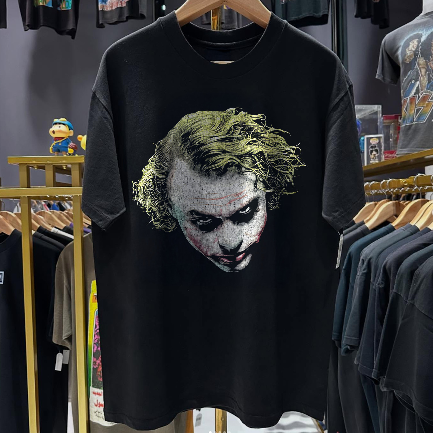 2008 Dark Night Joker Aged T-Shirt Black M