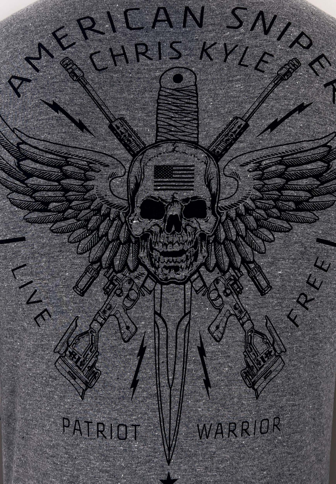 Howitzer Style Men’s T-Shirt CHRIS KYLE CIRCLE SHIELD Military Grunt MFG